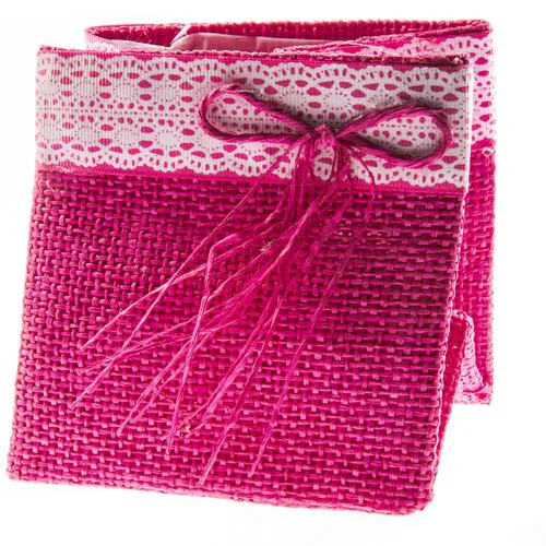 Горшок (Кашпо) декоративное, 12x12xH12 см, розовый