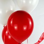 Маленькое фото 3: Композиция из 4 шаров с гелием, 30 см, красный, белый