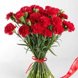 Маленькое фото 1: Букет из 20 красных гвоздик