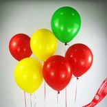 Маленькое фото 1: Композиция из 6 шаров с гелием, 30 см, вар. 2