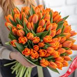 Маленькое фото 1: Букет из 50 оранжевых тюльпанов, Россия