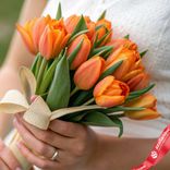 Маленькое фото 2: 15 оранжевых тюльпанов, Россия