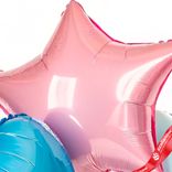 Маленькое фото 5: Композиция из 3 шаров с гелием, 1 розовая звезда и 2 сердца