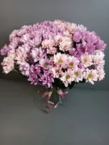 Фото флориста 4: Букет из 25 розовых кустовых хризантем