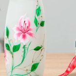 Маленькое фото 3: Ваза FLORA «Цветущая ветка со стразами», жемчуг, d=7,5 см, h=26х10,5 см