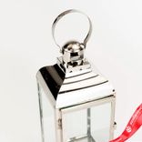 Маленькое фото 5: Набор серебряных «Фонарей» 3шт., (металл/стекло), 17,5х17хH43см