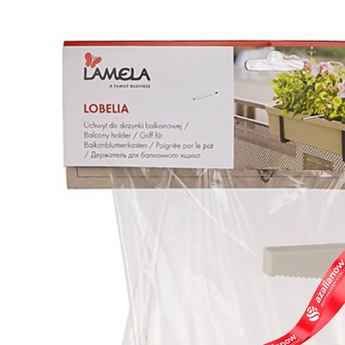 Фото 2: Держатель для балконного ящика Lobelia (кремовый пластик)