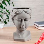 Маленькое фото 1: Ваза керамика «Цветущие мысли», 15х24 см, серый