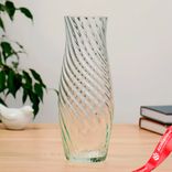 Маленькое фото 1: Ваза С-64 риф., h 260 мм., из прозрачного стекла (без декора)