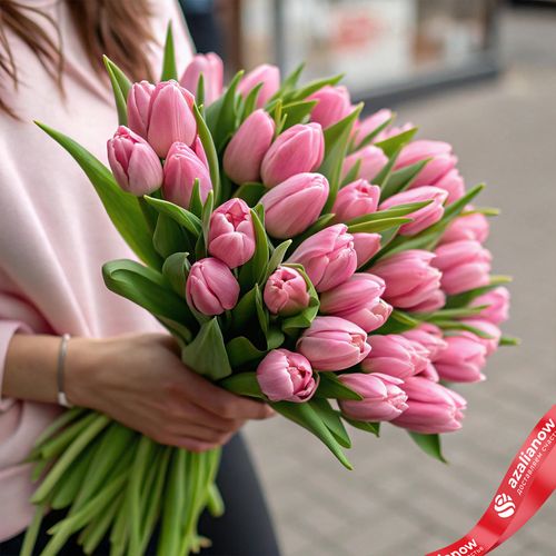 25 розовых тюльпанов М24