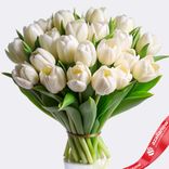 Маленькое фото 1: Букет из 20 белых пионовидных тюльпанов, Голландия