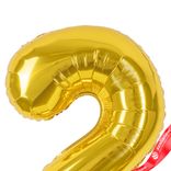 Маленькое фото 5: Шар с гелием «Цифра - 2», 102 см., золото