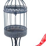 Маленькое фото 3: Клетка на подставке (металл), 21,5х21,5хH67см, серый