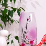Маленькое фото 2: Ваза «Майя», цв/художест., d-7,5 см; 10х26 см, МИКС (глянец, матовая)