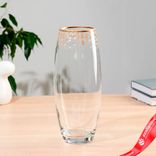 Маленькое фото 1: Ваза FLORA «Кружево» с золотой обводкой, d=7,5 см, h=26смх10,5 см