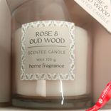 Маленькое фото 2: Свеча в стакане «Rose Oud Wood» ароматическая (стекло), H7,5хD7см