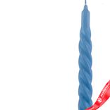 Маленькое фото 4: Свеча «Спираль», 8 часов, H 24 см x D 2 см, голубой