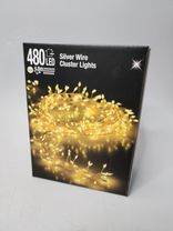 Фото флориста 1: Гирлянда светодиодная 4,8м, 480 ламп, тепл. бел. свет, прозрачный