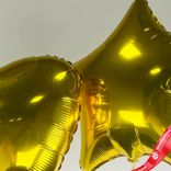 Маленькое фото 5: Композиция из 3 шаров с гелием, 2 сердца и звезда, черный, золотой