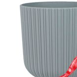 Маленькое фото 4: Кашпо «Мика» на ножке (пластик), D13,5xH20,5см, 1,7л, серый