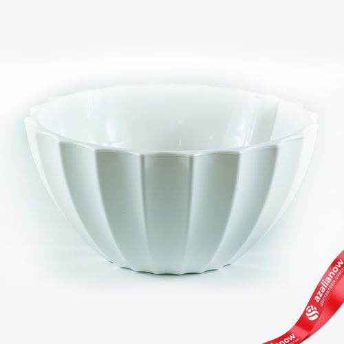 Кашпо «Ракушка» со вставкой (пластик), D22xH10,5, 2,4л, белый