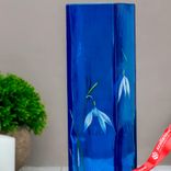 Маленькое фото 2: Ваза «Подснежники на синем», 21х5,5х5,5 см, 0,32 л