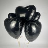 Фото флориста 1: Шары с гелием «Сердце», черный, 5 шт, 48 см