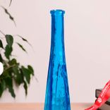 Маленькое фото 3: Ваза «Стрелка», четырехгранная, синяя, диаметр отверстия = 2 см, H=29х5,5 см, V=0,2 л