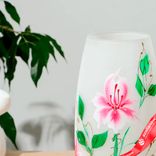 Маленькое фото 4: Ваза FLORA «Цветущая ветка со стразами», жемчуг, d=7,5 см, h=26х10,5 см