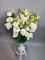 Фото флориста 5: 5 белых лизиантусов, Израиль