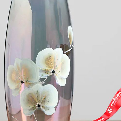 Фото 4: Ваза FLORA «Золотая орхидея» (дымка), d-8 см, 11,5х26 см