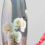 Маленькое фото 4: Ваза FLORA «Золотая орхидея» (дымка), d-8 см, 11,5х26 см