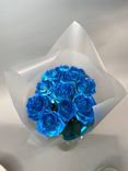 Фото флориста 1: Букет из 11 синих роз 50 см, Россия