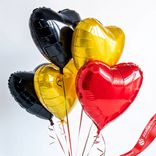 Маленькое фото 1: Композиция из 5 шаров с гелием «Сердца», вар. 8