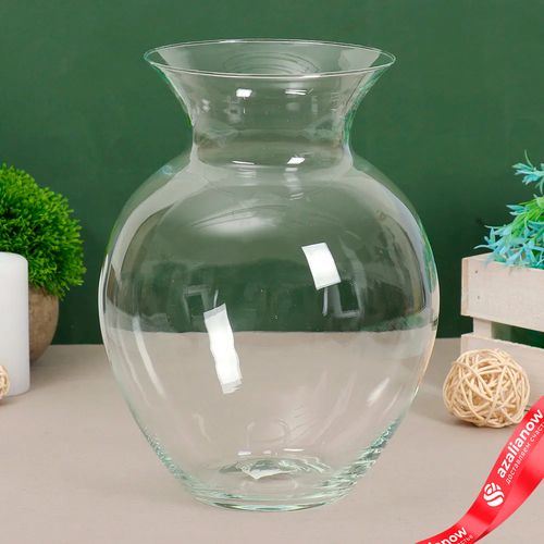 Ваза «Татьяна» большая, прозрачная, d=13 см (самая узкая часть 9 см), h=23х19 см, 3,2 л, 2136
