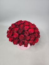 Фото флориста 6: Акция! 51 красная роза в розовой коробке