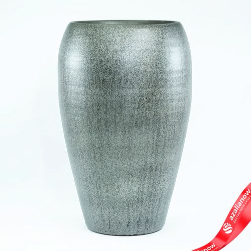 Ваза керамика, d 25 см x h 40 см, серебряный