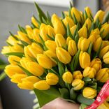 Маленькое фото 2: Букет из 50 желтых тюльпанов, Россия