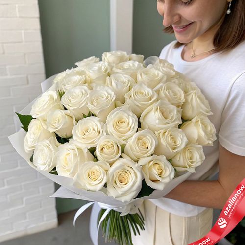 31 белая роза, Эквадор, В 60см