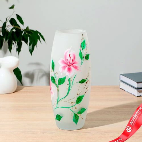 Ваза FLORA «Цветущая ветка со стразами», жемчуг, d=7,5 см, h=26х10,5 см
