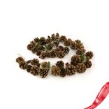 Маленькое фото 2: Гирлянда из ягод и шишек, 120см, коричневый/красный