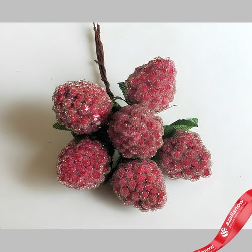 Набор малины засахаренной на вставках 6шт., D2,2x3xL11см, малиновый
