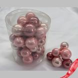 Маленькое фото 1: Набор шаров 36 шт. на проволоке (стекло), D2,5-3см, в асс., розовый