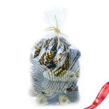 Маленькое фото 1: Набор шишек еловых 25шт., 8-10см, натуральный