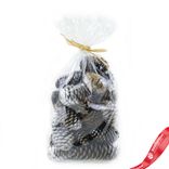 Маленькое фото 1: Набор шишек еловых 25шт., 8-10см, серебряный
