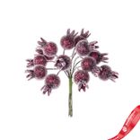 Маленькое фото 2: Набор ягод засахаренных на вставках 12шт., D2,2x3xL11см, красный