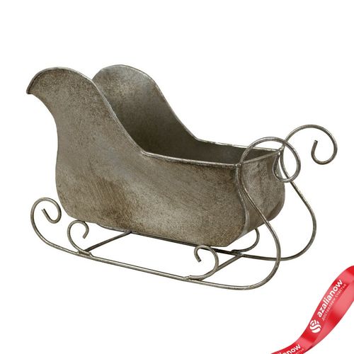 Сани декоративные (металл), 31,5х13,5хH21см, серебряный