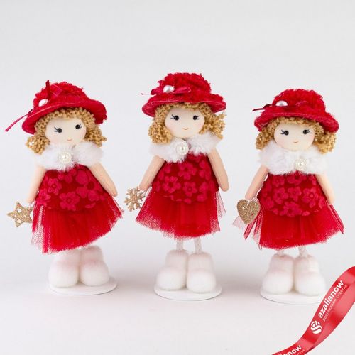 Сувенир Девочка, H16х4х3см, в асс., красный