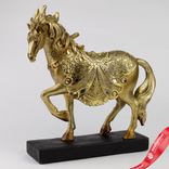Маленькое фото 2: Сувенир Лошадь (полирезин), H23x22x6см, золотой