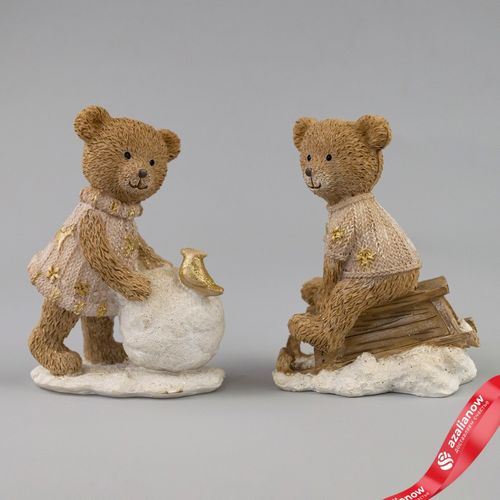 Сувенир Медвежонок (полирезин), H10,5х7,5х5,5см, в асс., коричневый